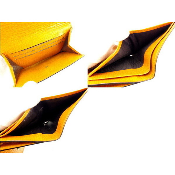 Gucci Orange Brown Bifold GG Accessory Beige Wallet - Picture 6 of 6